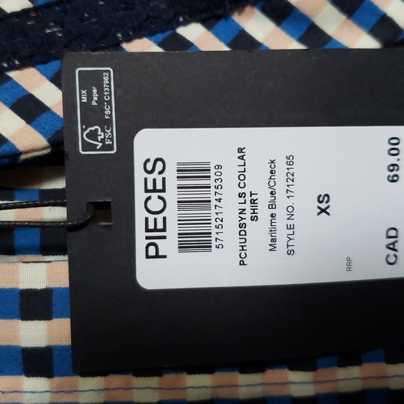 Pieces Buttondown shirt NWT - Picture 5 of 7
